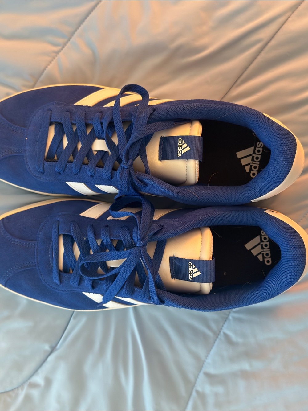 adidas Blue and White Low-Top Sneakers - Picture 2 of 3